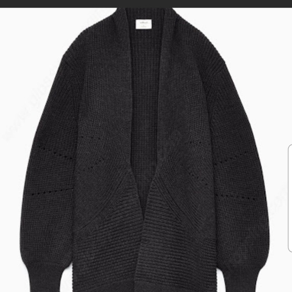 ARITZIA WILFRED FREE Darcey Black Wool Cardigan - Picture 1 of 8